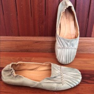 Soft Leather Blue Flats